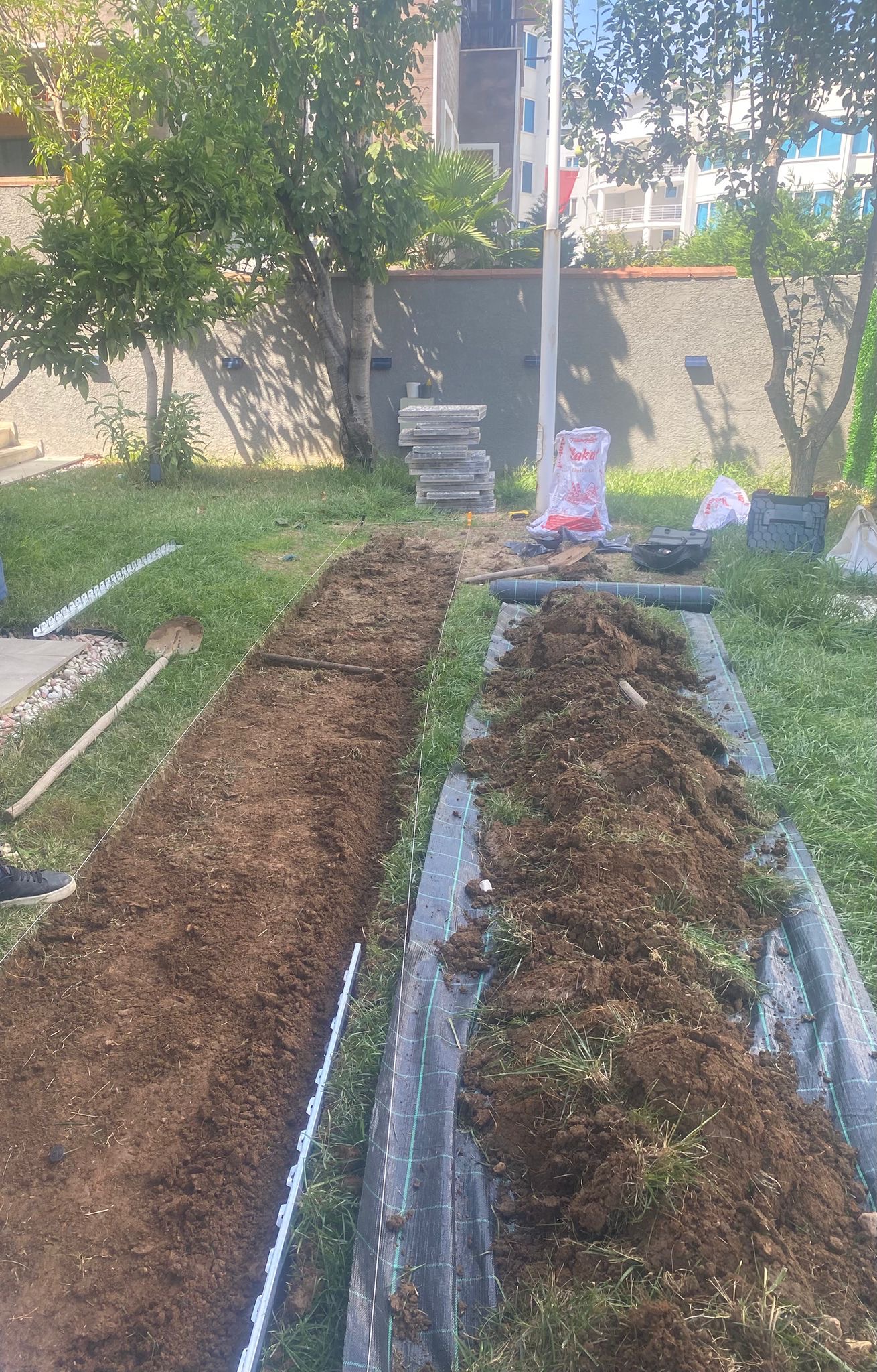 Beykoz villa bahçesi, uygulama öncesi gerçek fotoğraf